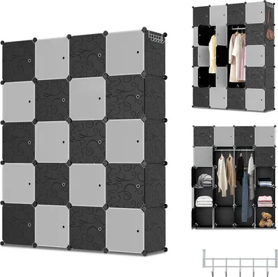 Produktbild von Hengda Kleiderschrank DIY Badregal Bücherregal für Miethaus Schuhregal 20 Fächer
