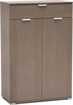 Immagine prodotto di Milani Home - armadietto con 2 ante e un cassetto per soggiorno cucina bagno fatto in Italia cm 75x38x112 h - Rovere grigio
