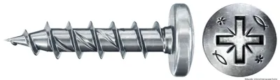 Produktbild von Fischer Spanplattenschraube 4,0x25 PowerFast FPF II PZF BC, Panhead, Kreuzschlitz PZ, Vollgewinde