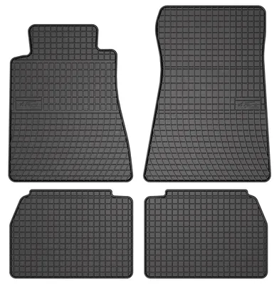Productafbeelding van Rubberen automatten voor Mercedes C 190 W201 1982-1993 (sedan) – 4-delig, zwart, op maat – Wielganizator SolidPRO