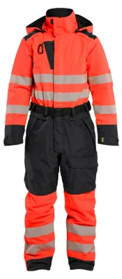 Produktbild von Blakläder Damen High Vis Winter Overall 6726, Farbe:High Vis Rot/Schwarz, Größe:L