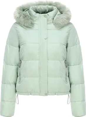 Produktbild von ASKSA Damen Daunenjacke Kurz Wintermantel Langarm Warm Gesteppte Outdoor Winterjacke, Hellgruen, 3XL