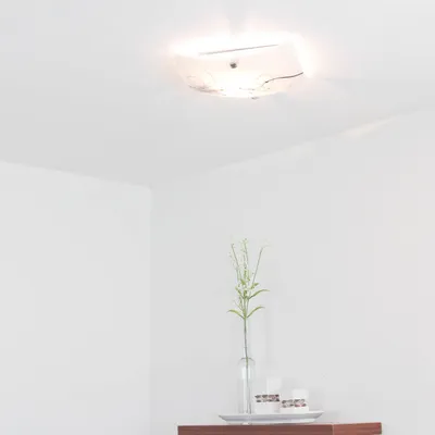 Obrázek produktu pro Skleněný plafon 30 cm E27 1x60W bílý čtvercový Elina 3692 Rabalux