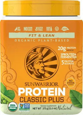 Produktbild von Sunwarrior Classic Plus Organic (375g) Natural - Eiweiße - Veganes Eiweiß