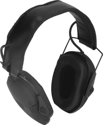 Obrázok produktu pre Chrániče sluchu, elektronické chrániče sluchu s 3,5 mm vstupom s potlačením hluku, priedušné stereo NRR, 22 dB, na použitie v interiéri na fotografovanie Čierna