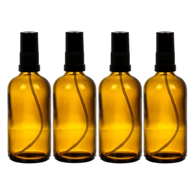 Produktbild von 4x Apotheker-Sprühflaschen 100ml, Braunglas