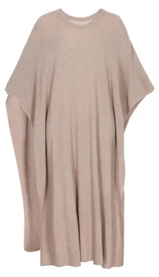 Zdjęcie produktu dla Poncho damski AODA - kolor taupe, rozmiar XL/XXL
