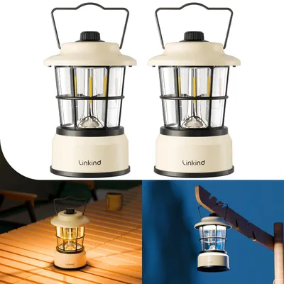 Zdjęcie produktu dla Linkind Latarnia LED retro 2szt. wodoszczelna IP44