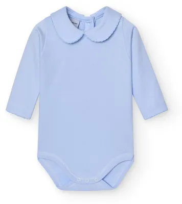 Obrázok produktu pre Babidu, unisex body pre bábätká, bavlna, svetlomodrá farba, veľkosť 12 mesiacov