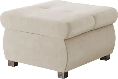 Produktbild von MIRJAN24 Polsterhocker Orkan Klein, Moderne Sitzhocker vom Hersteller, Holzkonstruktion, 60x60x39 cm (Farbe: Piano 02)