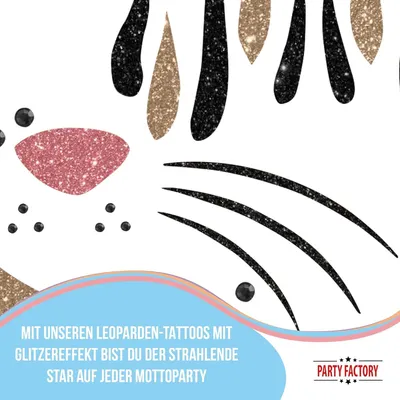 Produktbild von Gesichtstattoo Katze glitzerd - tolle schnelle Lösung für Karneval statt Schminke