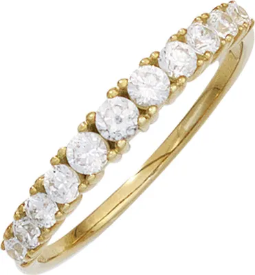 Produktbild von Ring Damenring mit 11 Zirkonia weiß 333 Gold Gelbgold Fingerschmuck Goldring Innenumfang 60mm  Ø19.1mm