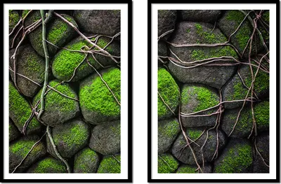 Obrázok produktu pre BILDPOSTER V RÁME 53x73cm diptych sada 2 obrazov kamene mach P2143