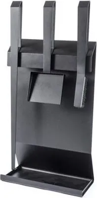 Produktbild von TermaTech Kaminbesteck "Edge Stand" schwarz