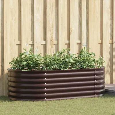 Image de Maison Exclusive - Potager surélevé marron 160 x 80 x 44 cm en acier