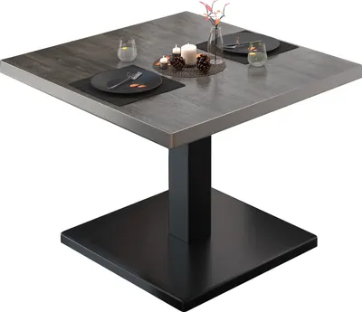 Produktbild von BM | Bistro Loungetisch | B:T:H 70 x 70 x 41 cm | Wenge / Schwarz | Bistro Tisch Loungetisch