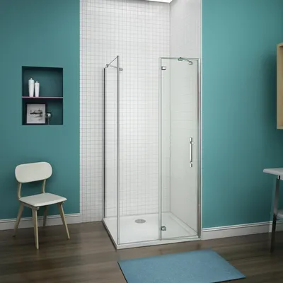 Produktbild von B:120xT:100x185cm Duschtür Eckeinstieg Scharniertür Duschabtrennung Dusche Duschkabine