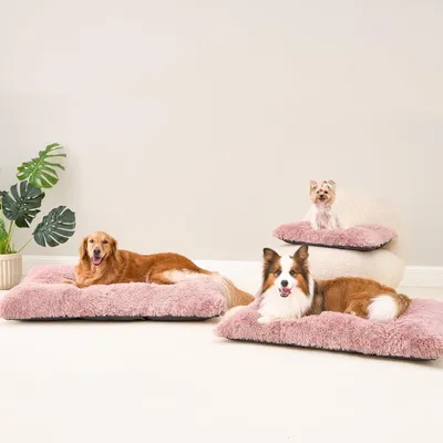 Obrázok produktu pre Postel pre psa – Vankúš pre psa – Posteľ pre psa – Posteľ pre domáce zvieratá – Veľká podložka pre psa – Extra veľká, 105x70 cm – Mäkká, plyšová