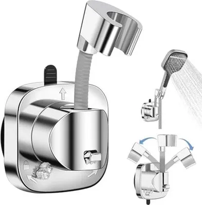 Produktbild von Famanu Duschkopfhalter mit Saugnapf - 360° drehbar und rutschfest