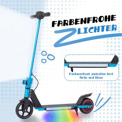 Produktbild von Elektrischer Kinderroller - Faltbarer E-Scooter - 200–250 W - Unter 25 km/h - 2 Räder - Für 6–12 Jahre - Blau