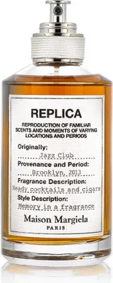 Produktbild von Maison Margiela Replica Jazz Club 100 ml, Männer, Zitrone, Neroli, Pink pepper, Rum, Sage, Vetiver, Styrax, Tabak, Vanille, Spray, Nicht nachfüllbare Flasche