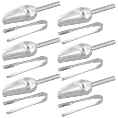 Produktbild von Set mit 12 Eisschaufeln und Eiswürfelformen aus Edelstahl – Küchenaccessoires