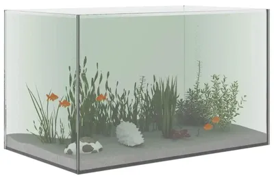 Produktbild von Aquarium mit Stauraum - Rechteckiges Aquarium - 50 x 30 x 30 cm - Stoffmaterial - Ohne Stromanschluss - Transparent