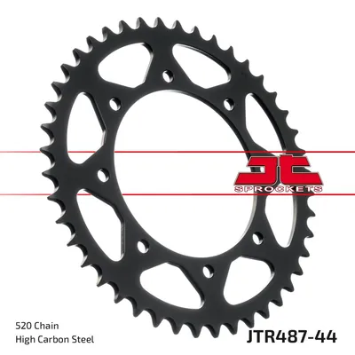 Produktbild von Kettenrad 44 Zähne Teilung 520 Typ JTR487 SCHWARZ für Kawasaki BJ 250 / KL 650 / KLE 500 / KLR 650 / KLX 650 / W 800