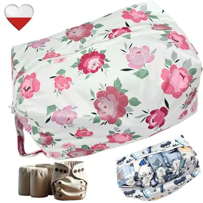 Image de Sac à langer à motifs de pivoines, NappiMe
