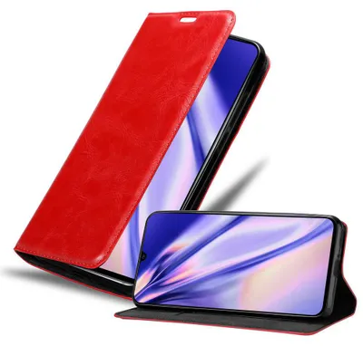 Produktbild von Cadorabo Hülle für Samsung Galaxy A90 5G Schutz Hülle in Rot Handyhülle Etui Case Cover Magnetverschluss