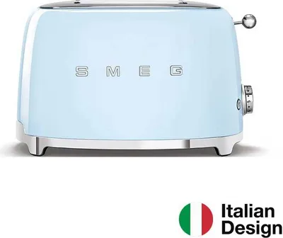 Obrázek produktu pro Smeg TSF01PBEU, 2 krajíců, Modrá, Nerezová ocel, Knoflíky, Nerezová ocel, 950 W