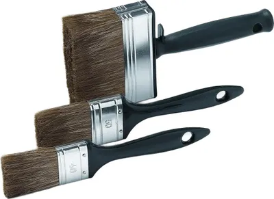 Immagine prodotto di Schüller Eh' klar Set di 3 pennelli per vernici protettive per legno TIMBER FS, misure 40, 50, 100 mm