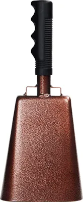 Produktbild von Belle Vous Stahl Metall Kuhglocke mit Griff – 27,5cm Kuhglocke Schlagzeug Laute Glöckchen Instrumente – Kuh Glocken Musikalische Glocke mit Griff für