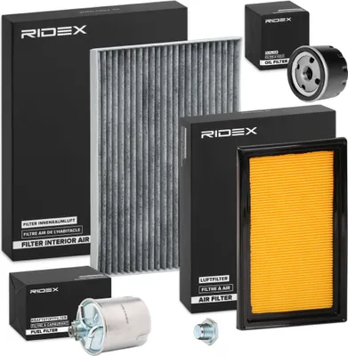 Produktbild von RIDEX Filterset Inspektionspaket Filtersatz für NISSAN Qashqai / Qashqai +2 I (J10, NJ10)