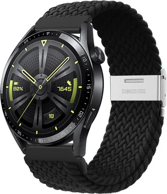 Produktbild von BStrap Elastic Nylon 2 Armband für Garmin Vivoactive 5, black