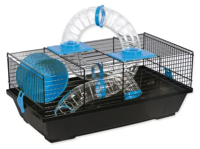 Obrázok produktu pre Klietka SMALL ANIMALS Libor čierna s modrým vybavením 1 ks