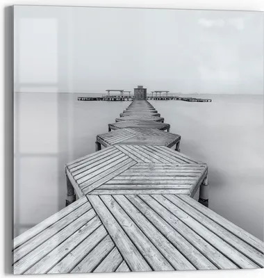 Produktbild von DEQORI Magnettafel Glas 30x30 cm 'Nebelweg zur Stille' beschreibbar Whiteboard Küche