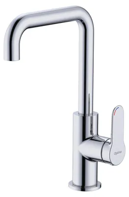 Immagine prodotto di Miscelatore per lavabo da appoggio, azionamento laterale, con tappo a tappo, finitura cromata, codice prodotto 260250526