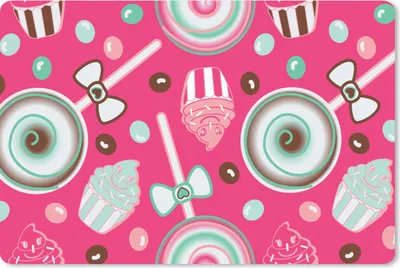 Produktbild von MuchoWow® Mauspad Mousepad Design - Bonbon - Rosa 27x18 cm - Mousepads - Maus Mat - Pad - Mausunterlage - Büroartikel - Desk Matten