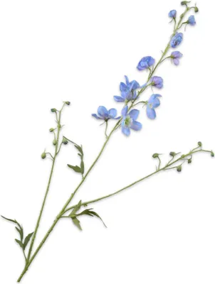 Produktbild von Kunstblume von Silk-ka – Seidenblume, Ritterspornzweig, Hellblau, 101 cm, 2 Stück
