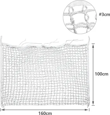 Produktbild von Jiubiaz Heunetz Heuraufe Beschäftigungsnetz Heusack Futternetz, Pferde extra engmaschig 3cm Netz 4 Stück 160 x 100cm