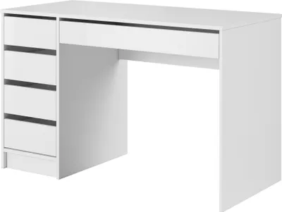 Produktbild von Furniture24 Schreibtisch Ada mit 5 Schubladen Weiß matt