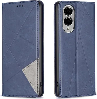 Produktbild von Mobigear Rhombus Slim  Samsung Galaxy S25 Edge Hülle Klapphülle - Blau