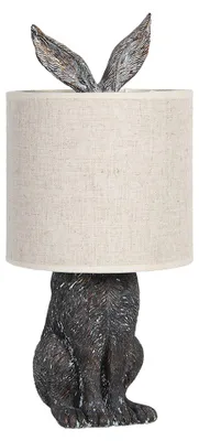 Produktbild von Clayre & Eef Tischlampe Kaninchen Ø 20x45 cm Braun Beige Polyresin
