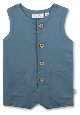 Produktbild von Sanetta Pure Jungen-Strampler kurz blau 62