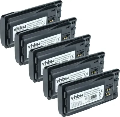 Produktbild von vhbw 5x Akku kompatibel mit Motorola RMV2080, RMU2080d, RMU2080, RMU2040, RMM2050, RMU2050, RMU2043 Funkgerät, Walkie Talkie (3500 mAh, 3,7 V, Li-Ion)