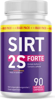 A product shot of a bottle of Sirt2S Forte Kapseln.