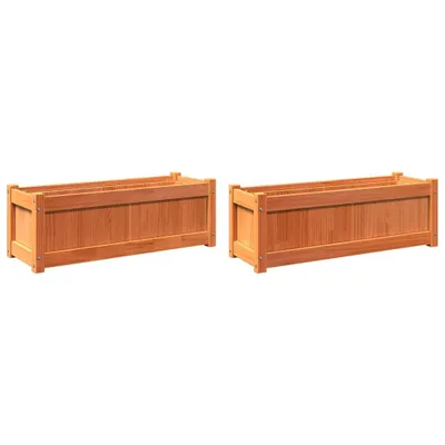 Immagine prodotto di vidaXL Fioriera 2 pezzi. Legno di pino massiccio marrone cera