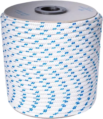 Produktbild von Polyesterseil 14 mm x 30 m – Festmacherleine, Allzweckseil, Gartenseil, Outdoor - Weiß-Blau