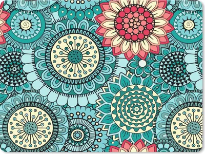Produktbild von MuchoWow® Mauspad Mousepad Mädchen - Blumen - Muster - Mädchen - Kinder - Kinder 40x30 cm - Mousepads - Maus Mat - Pad - Mausunterlage - Anti Rutsch